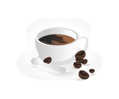 一杯のコーヒーとコーヒー豆05 チョコ,クリーム,カップ,豆,コーヒー,バブル,朝ごはん,香水,drink,暗いのイラスト素材