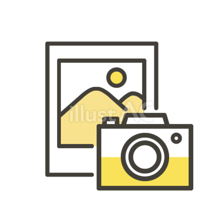 写真とカメラのアイコンイラストイラスト - No: 23908166｜無料イラスト・フリー素材なら「イラストAC」