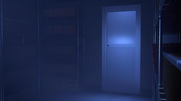 夜の倉庫の出入り口 倉庫,荷物,倉庫作業,段ボール,仕事,在庫,山積み,室内,物置,保管庫のイラスト素材