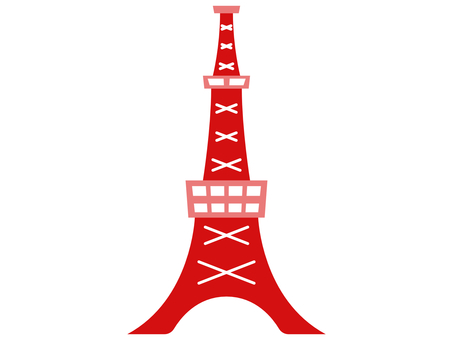 タワー・電波塔 タワー,電波塔,展望台,建物,鉄塔,建築物,高層,外観,アイコン,テレビ塔のイラスト素材