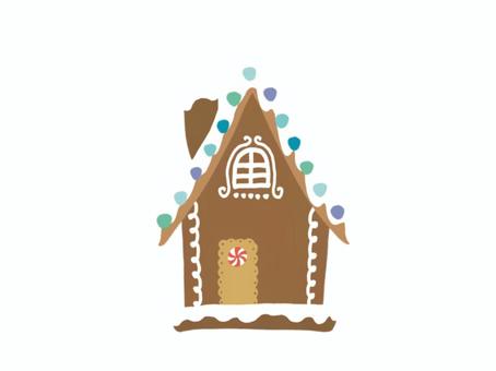 お菓子の家A お菓子の家A december,クリスマス,冬,年末,季節,行事,ポイント,手描き,手描き風,色鉛筆のイラスト素材