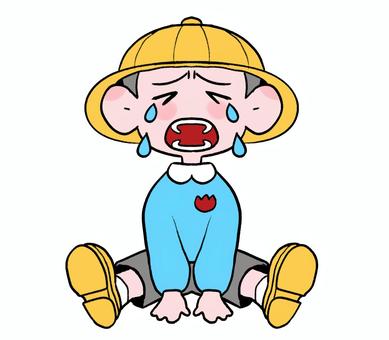 大泣きの園児 大泣きの園児 園児,少年,幼稚園のイラスト素材