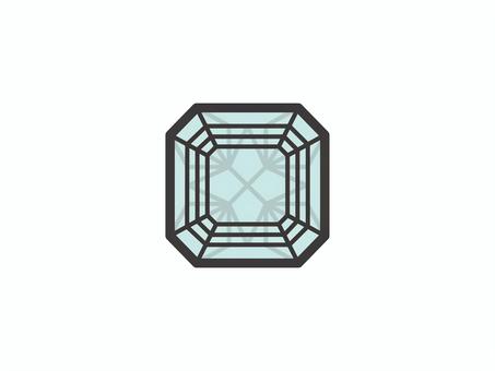 透明な宝石（バリオンカット）01