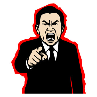 激怒する人：男性政治家Ａ 怒り,男性,男,政治家,議員,討論,白熱,議論,激論,エスカレートのイラスト素材