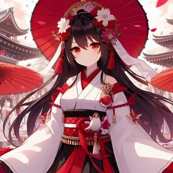 穏やかなまなざしを向ける巫女さん