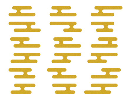 Illustration, japanese style, cloud, gold, 