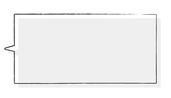 Horizontal balloon 11 (square, hand-painted style), speech balloon, frame, hand drawn, JPG, PNG and AI