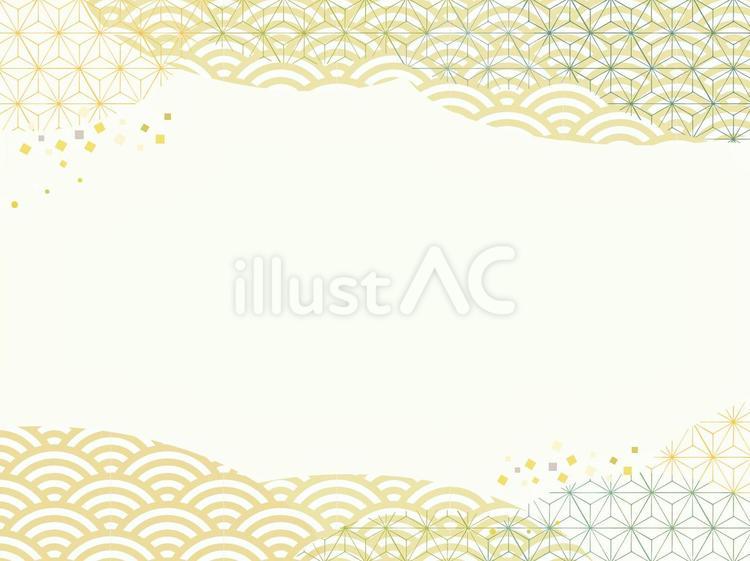 落ち着いた色調のシンプル和柄背景C バナー,ポストカード,背景のイラスト素材