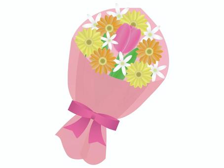 華やかな花束 華やかな花束 花束,フラワーギフト,プレゼント,贈り物,誕生日,卒業,お祝い,感謝,愛,結婚式のイラスト素材