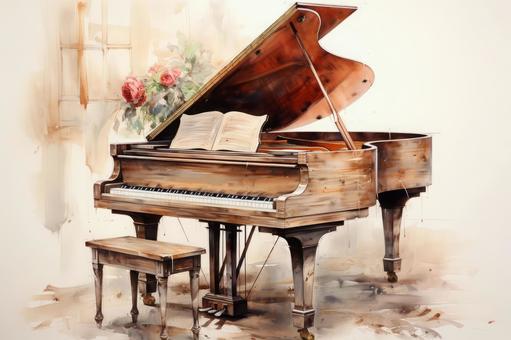 Illustration, grand piano, instrument, musics, 