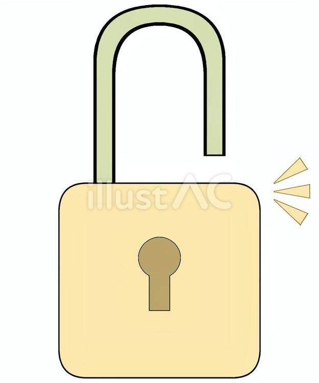 南京錠_padlock 南京錠,錠前,施錠のイラスト素材