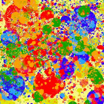 色の嵐 絵の具,スプラッシュ,黄色,赤,青,緑,オレンジ,しぶき,滴,飛沫のイラスト素材