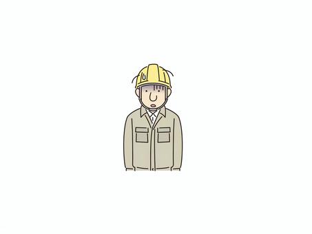 ドン引きする男性現場作業員 現場作業員,戸惑い,困惑,引く,拒絶,ショック,カラー,工事現場,建設業,建設のイラスト素材