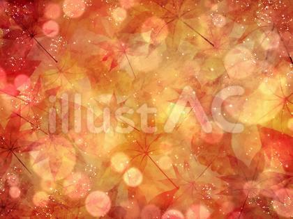 水彩テクスチャ(秋の植物・紅葉背景)