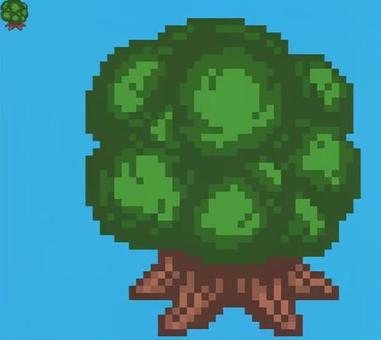 Tree pixel art, JPG and PNG Tree pixel art, wood, plant, dot picture, JPG and PNG