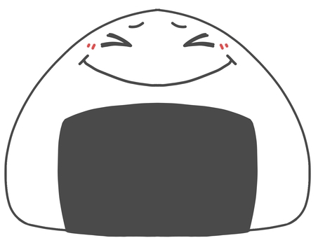 おにぎり4 おにぎり,ごはん,食べ物,和食,日本食,シンプル,線画,アイコン,モノクロ,かわいいのイラスト素材