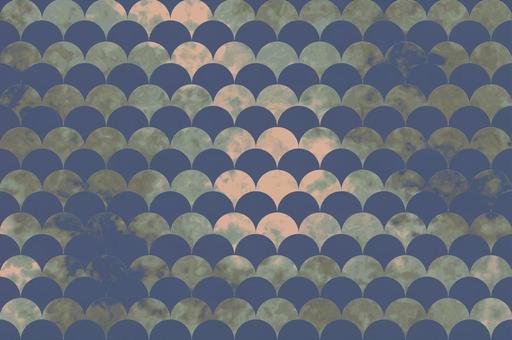 青とくすみ色の鱗模様とマーブルテクスチャ パターン,鱗,テクスチャ,青,ベージュ,グレー,背景,魚,マーメイド,抽象のイラスト素材