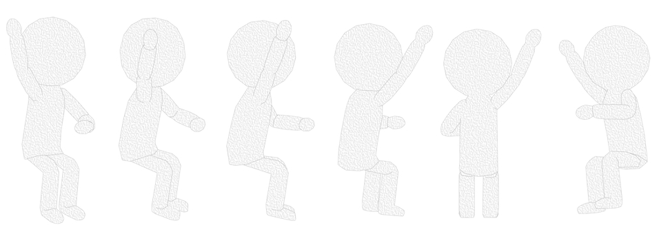 棒人間　ペパクラ風　座って挙手 挙手,質問,賛成,返事,ハイ,答える,人,大丈夫,ハーイ,あいさつのイラスト素材