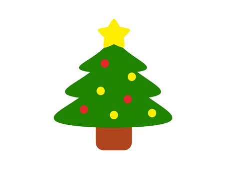 ツリー①単体 ツリー,クリスマス,web素材,背景透過,おしゃれ,xmas,christmas,メリークリスマス,チラシ,ポスターのイラスト素材