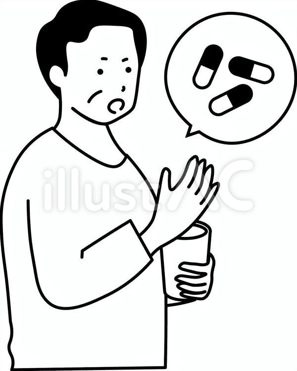 人物　男性　薬 人物,男性,薬のイラスト素材