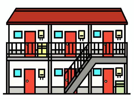 アパート アパート アパート,共同住宅,建物のイラスト素材