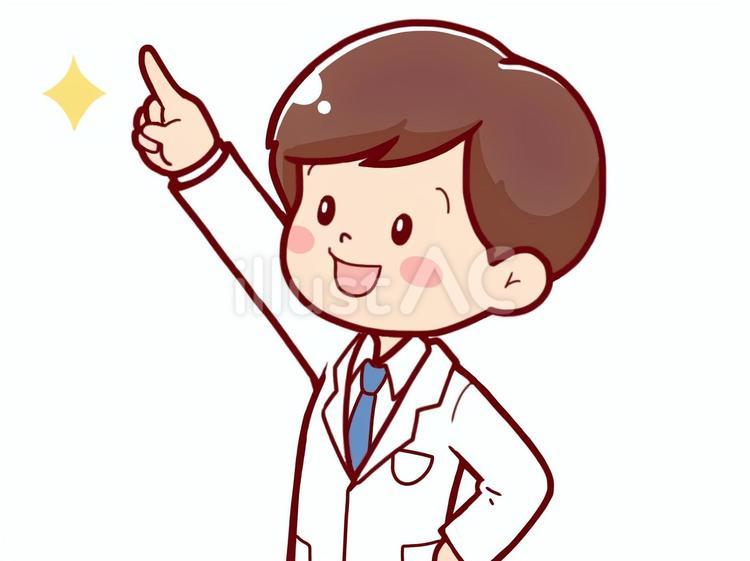 やる気のある男性(白衣) やる気のある男性(白衣) 男性,人物,医者のイラスト素材