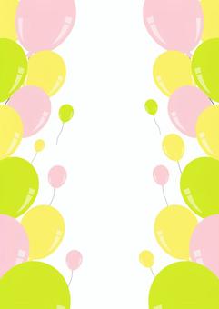 Flat version spring color balloon frame vertical, , JPG, PNG and AI