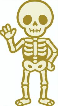 ハロウィンの金の骸骨です。 ハロウィンの金の骸骨です。 ハロウィン,骸骨,コスプレ,シンプル,スカル,仮装,ホラー,幽霊,悪霊,怖いのイラスト素材