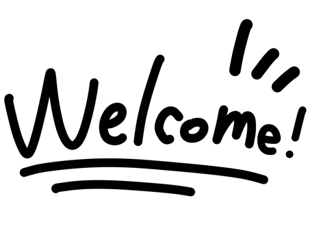 ウエルカム黒 ウエルカム,いらっしゃいませ,文字,シンプル,かわいい,ポップのイラスト素材