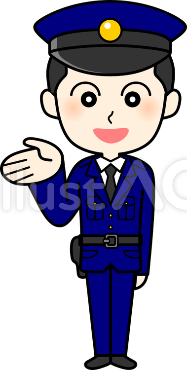 説明する警察官 警察官,警官,警察のイラスト素材