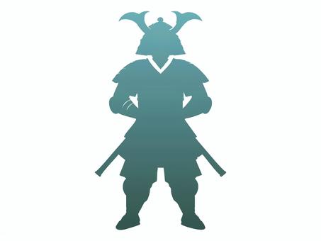 シルエット【侍・武士】2 シルエット,かげ,影絵,人,侍,武士,昔,刀,武器,かっこいいのイラスト素材