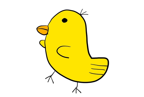 ほっこり手描き風ひよこキャラ ひよこ,鳥,動物,黄色,キャラ,イラスト,素材,手描き,ゆるい,可愛いのイラスト素材