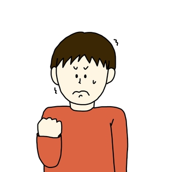 悔しい男性 男性,人物,シンプル,悔しい,震えのイラスト素材