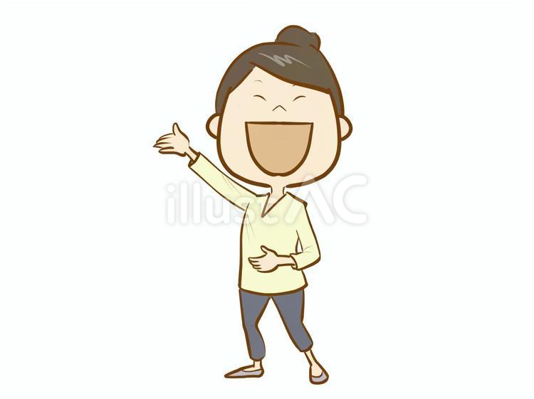 元気に挨拶をするイラスト - No: 25801862｜無料イラスト・フリー素材なら「イラストAC」
