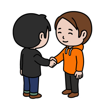 握手する人 握手,挨拶,出会い,笑顔,友情,協力,コミュニケーション,チームワーク,感謝,人間関係のイラスト素材