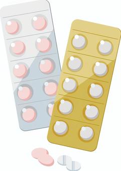 錠剤 薬,錠剤,飲み薬,サプリメント,ジェネリック,ドラッグ,病気,既往症,アレルギー,健康のイラスト素材