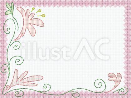 刺繍カード(ピンク)
