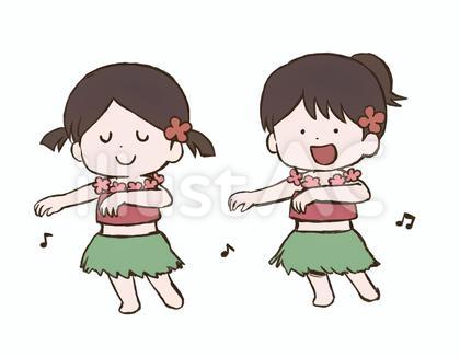フラダンスをする女の子