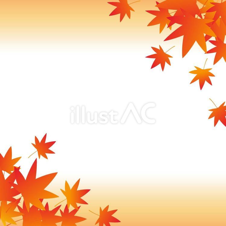紅葉のフレーム・正方形 紅葉,秋,フレームのイラスト素材