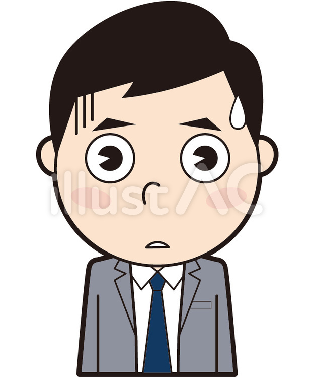 男性会社員（焦る） ビジネスマン,男性,会社員のイラスト素材