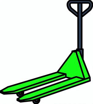 緑のハンドリフトです。 緑のハンドリフトです。 ハンドリフト,シンプル,パレットトラック,手動,フォークリフト,荷役,倉庫,荷運び,油圧,リフトのイラスト素材