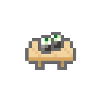 ドット絵の寿司下駄に乗ったお寿司 かっぱ ドット絵,ピクセル,ピクセルアート,お寿司,カッパ巻,かわいい,寿司,握り,細巻き,きゅうりのイラスト素材