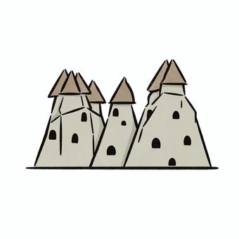 Illustration, индейка, カッパドキア, почерк, 