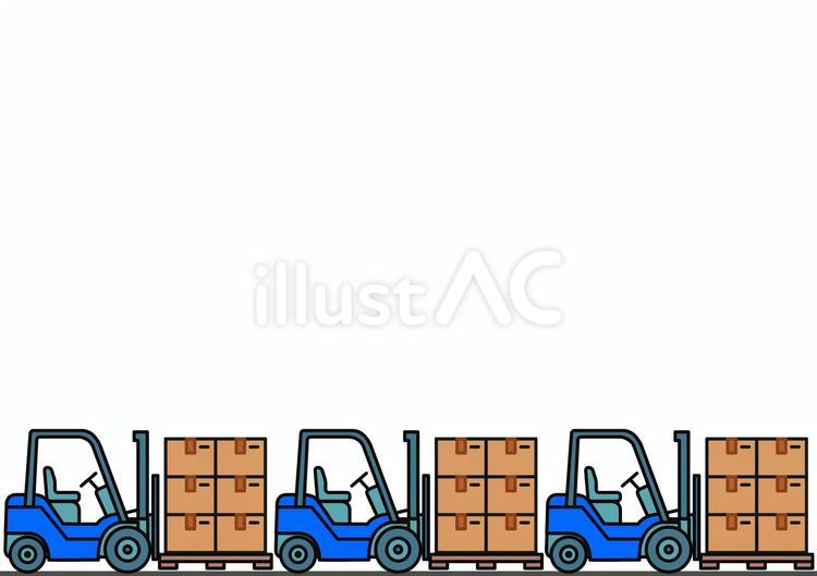 壁紙の青のフォークリフトです。 壁紙,段ボール,フォークリフトのイラスト素材