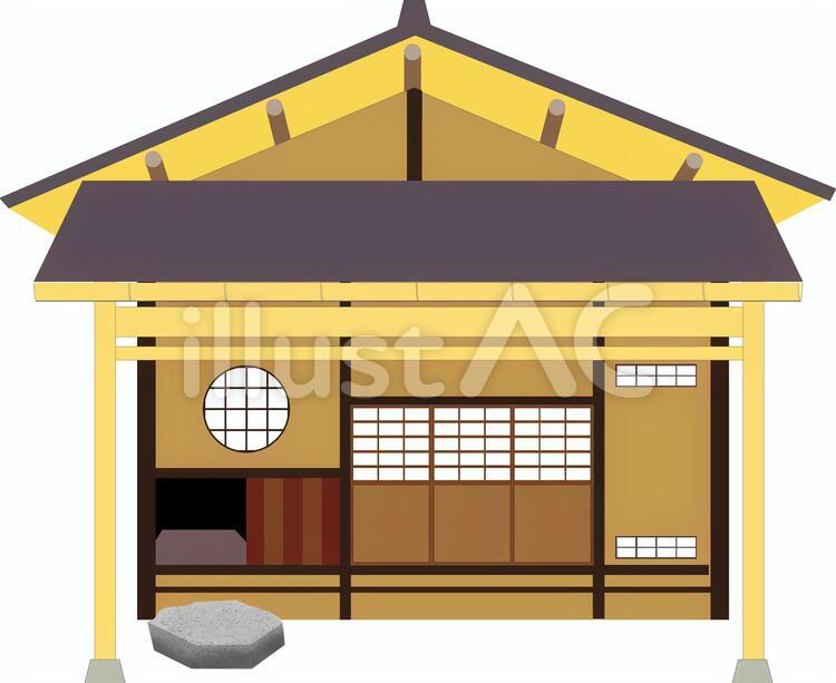茶室 茶室,お茶,庭のイラスト素材