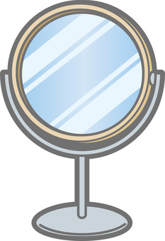 Illustration, makeup mirror, mirror, stand mirror, 
