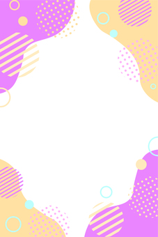 ポップ流体メンフィス背景 オレンジ紫 縦 背景,フレーム,メンフィス,流体シェイプ,オレンジ,紫,パステル,ポップ,かわいい,流体のイラスト素材