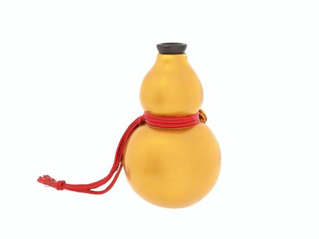 お正月松の内金運のお屠蘇の金のひょうたん ひょうたん,瓢箪,屠蘇,お屠蘇,おとそ,とそ,年賀状,年賀素材,金,花見のイラスト素材