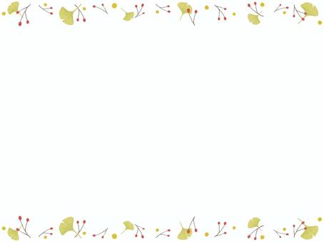 葉と実のフレーム　秋