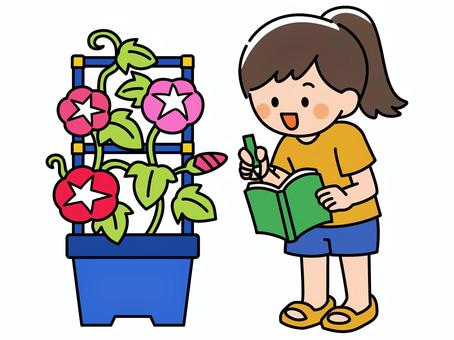 Illustration, летом, в окрестных окрест ..., утренняя слава, 